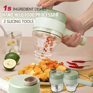 4 In 1 Handheld Electric Vegetable Cutter Multifunction